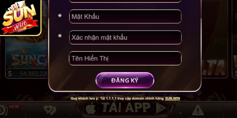 Lưu ý khi đăng ký Sunwin cho người mới
