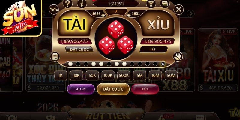 Game Xúc Xắc Online Sunwin - Hướng Dẫn Luật & Cách Chơi 2 Các cửa cược phổ biến trong game xúc xắc online